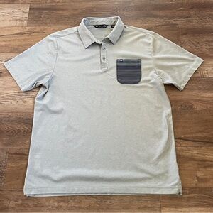 Travis Mathew gray polo shirt L
